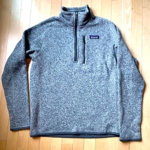 Patagonia Better Sweater fleece quarter zip in stonewash gray.  Mens small